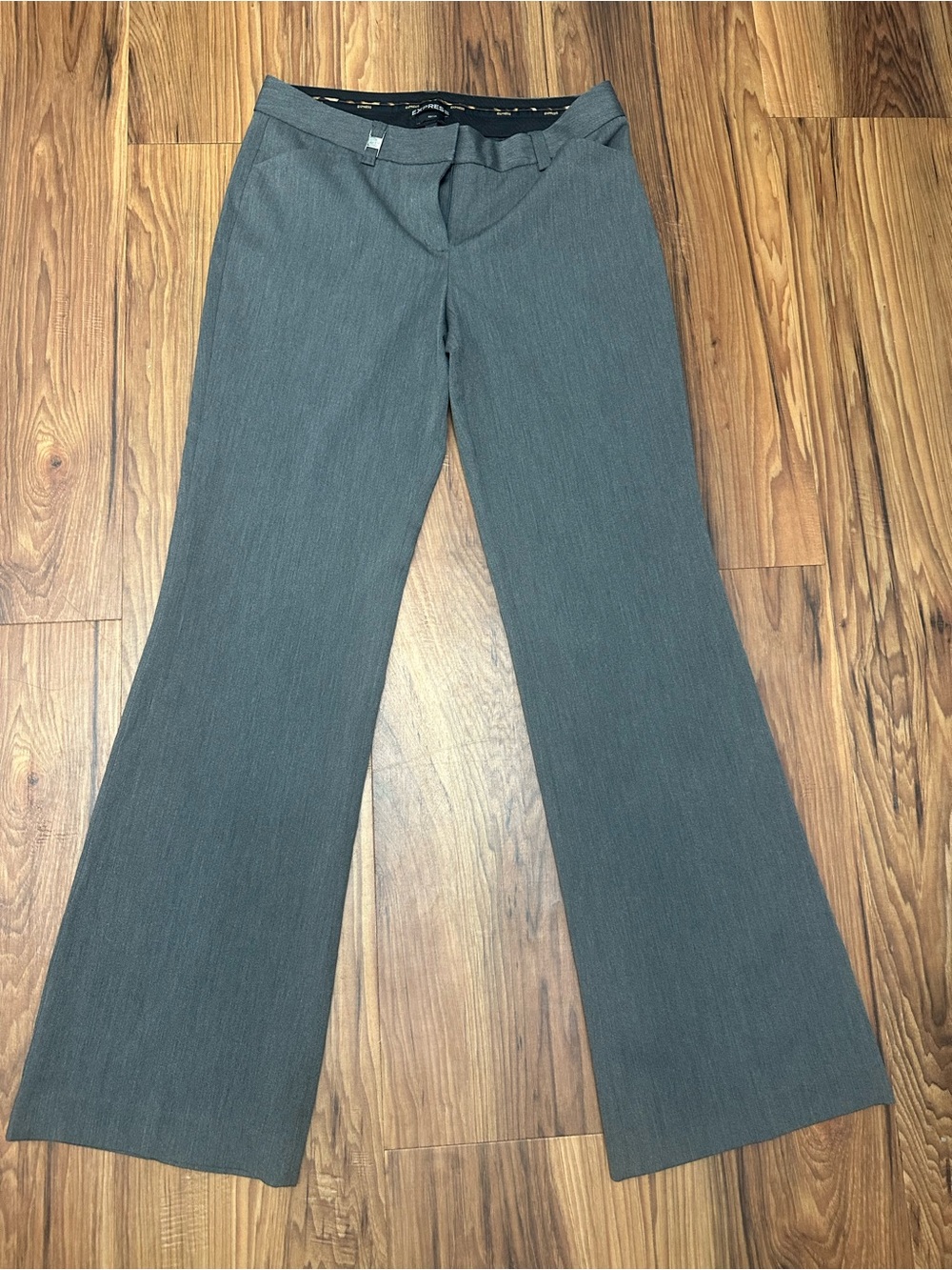 Express Editor Women’s Gray Bootcut Dress Pants Size 4R Y2K Office Trousers